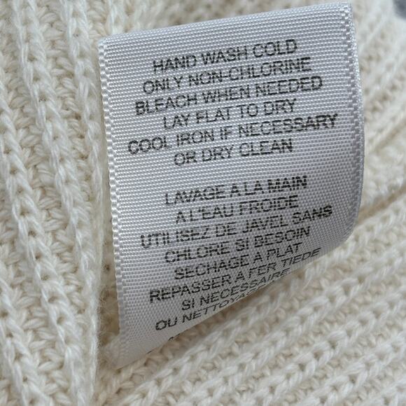 Equipment White Cream Cotton Knit Cashmere Pullover Sweater - Picture 11 of 11